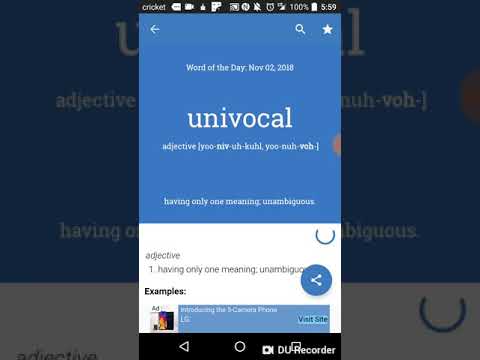 Word of the Day: November 2nd, 2018 Univocal