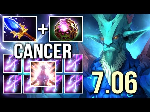 NEW 7.06 SCEPTER Leshrac Cancer Storm 4s Slow Talent Tree by OG.Fly 4vs5 Game WTF Dota 2