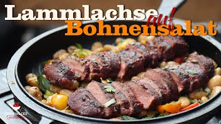 Lammlachse auf warmen Bohnensalat - es ist wirklich so lecker wie es klingt