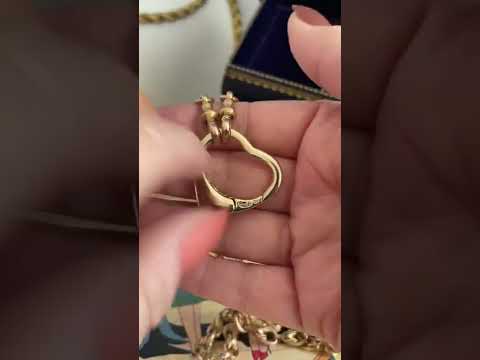 Modern Heavy Large 9ct Yellow Gold ‘Heart’ Connector Clasp 9 Grams