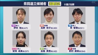 1月27日【びわ湖放送ニュース】衆議院選挙が公示　滋賀３区