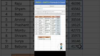 Download lagu INDEX   MATCH Formula in Excel #exceltutorial #excel #exceltips #exceltutorial #microsoftexcel mp3