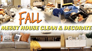 *MASSIVE* FALL CLEAN & DECORATE WITH ME! MESSY HOUSE TRANSFORMATION! EXTREME CLEANING MOTIVATION!