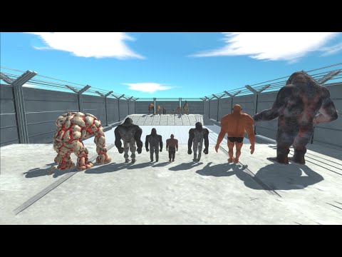 PUNCHING TEAM vs CARNIVORE DINOSAURS TEAM - Animal Revolt Battle Simulator ARBS