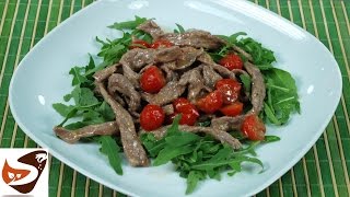 Straccetti di vitello con rucola e pomodorini – Secondi piatti veloci