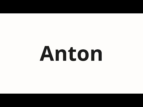 How to pronounce Anton | Антон (Anton in Russian)