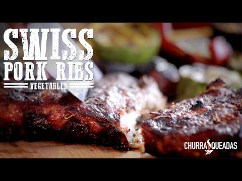 Swiss Pork Ribs served with vegetables