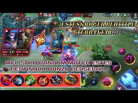 TOP GLOBAL HANZO VS ESTES&ROGER BERTITLE SOLO RANDOM MATCH MCL #montage #mobilelegends #mobilegames