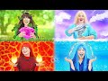 FOUR ELEMENTS EPIC BATTLE |Fire Girl, Water Girl, Air Girl and Earth Girl In School by 123GO! SCHOOL