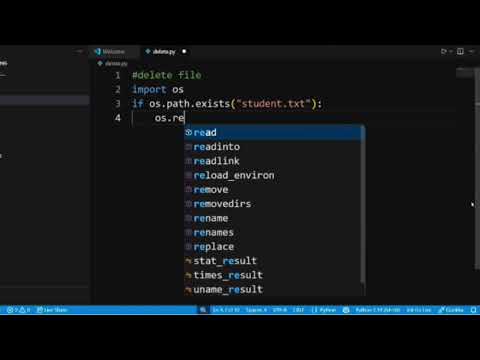 Delete A File In Python Python File Handling Tutorial Os Remove Explainedepisode7