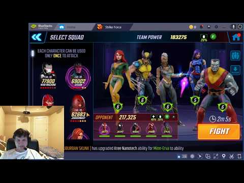 Alliance War Offense - 183k Xmen vs 217k Spiderverse - Marvel Strike Force