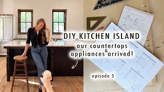 DIY KITCHEN ISLAND *Installing Countertops & Appliances* | Kitchen Makeover Ep 5 | XO, MaCenna