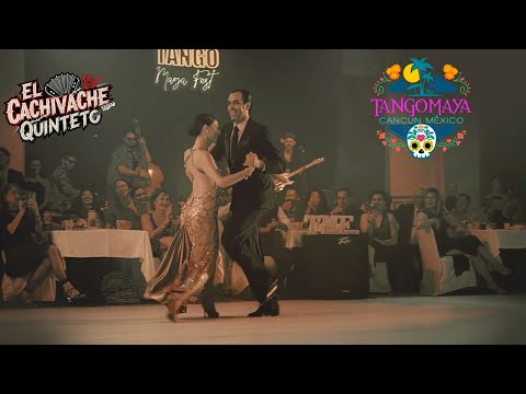 Guillermo De Fazio & Giovanna Dan dance milonga with El Cachivache at Tango Maya 2024