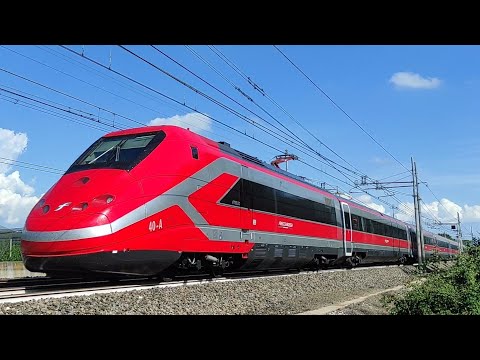 ETR 500.40 FRECCIAROSSA NUOVA LIVREA COMPLETA con FR 8820 Taranto-Milano C.le in transito a Faenza!