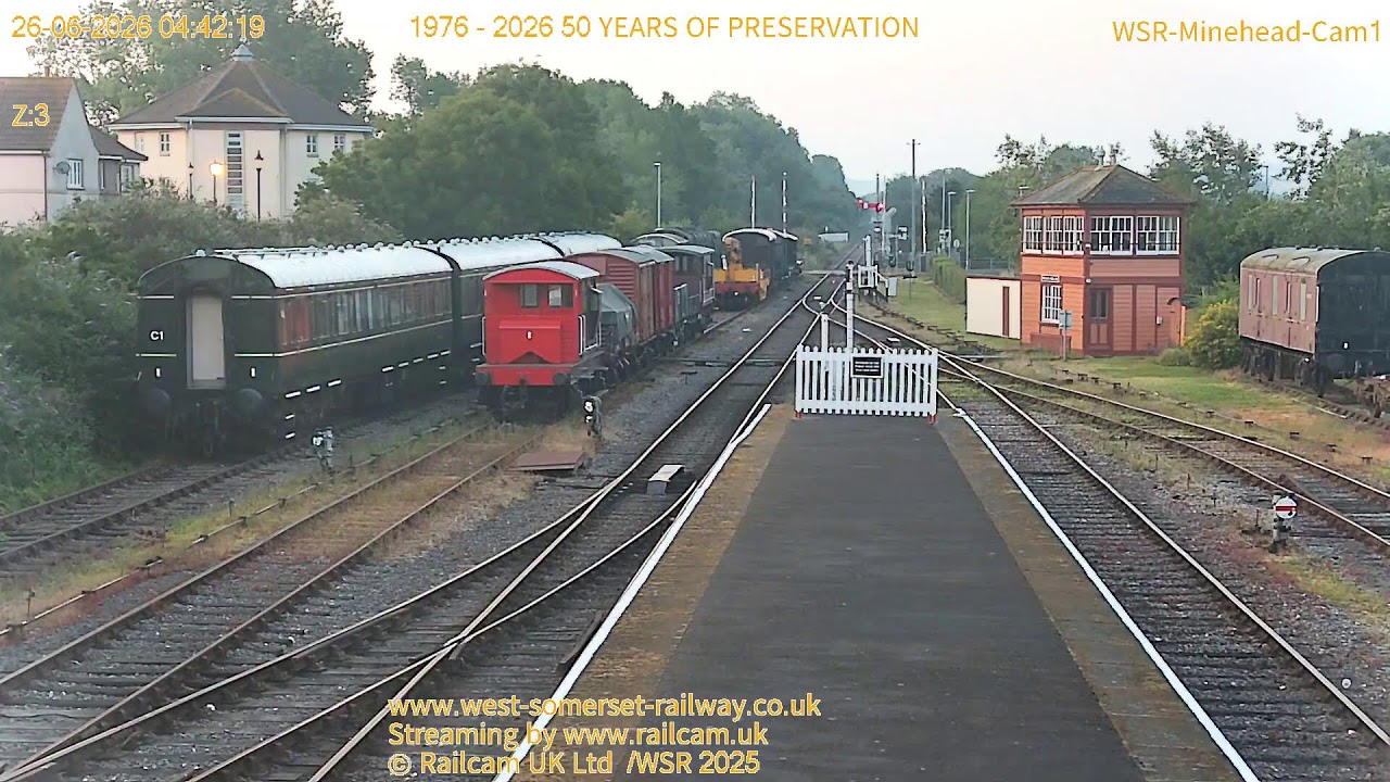 Live webcam view of Minehead Heritage Railway Terminus