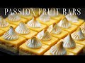 Passion Fruit Bars Recipe | passion fruit slices | Easy Tropical sweets