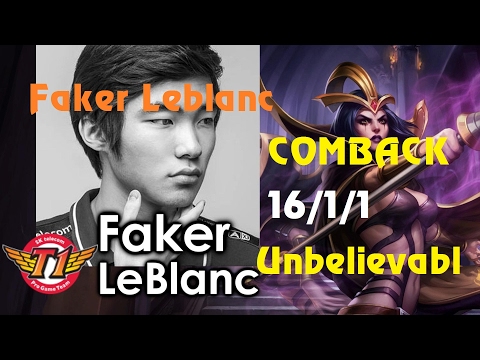 [LoL Highlight Streamer] SKT T1 Faker - Leblanc vs Syndra Mid - Season 7 - 05/02/2017