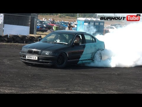 Palenie gumy BMW E46 328 "BONIEK" - XXII Ogólnopolski Zlot BMW Toruń 2019