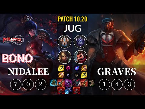 KT Bono Nidalee vs Graves Jungle - KR Patch 10.20
