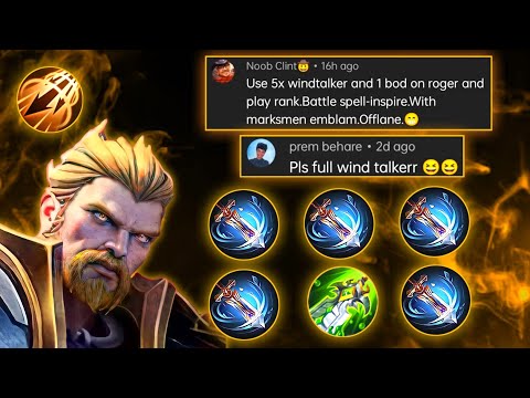 ROGER BUILD 5X WINDTALKER 1 BLADE OF DESPAIR! INSANE ATTACK SPEED HACK! | MLBB