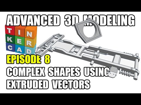 Ep. 8 Extruding vector paths for COMPLEX SHAPES - ADVANCED TINKERCAD TUTORIAL SEMINAR