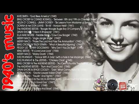 1940's music Best american female singers mix   KATE SMITH, DINAH SHORE, MERRY MACS, EVELYN KNIGHT