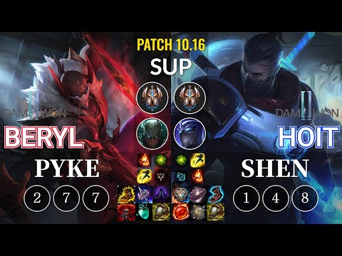 DWG BeryL Pyke vs DWG Hoit Shen Sup - KR Patch 10.16