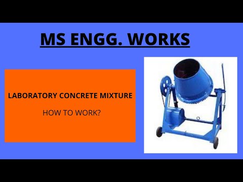 Electric semi-automatic laboratory concrete mixer