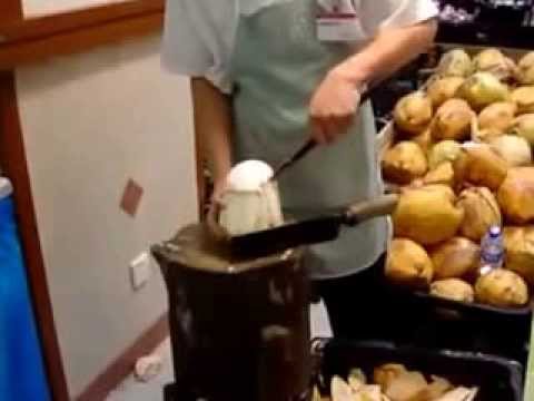Amazing Coconut Cracking Skills