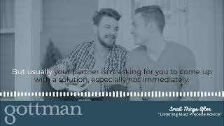 Understand First, Speak Second: The Gottman Method Relationship Advice
