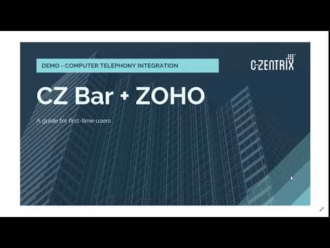 CZ Bar - ZOHO CRM Integration Demo