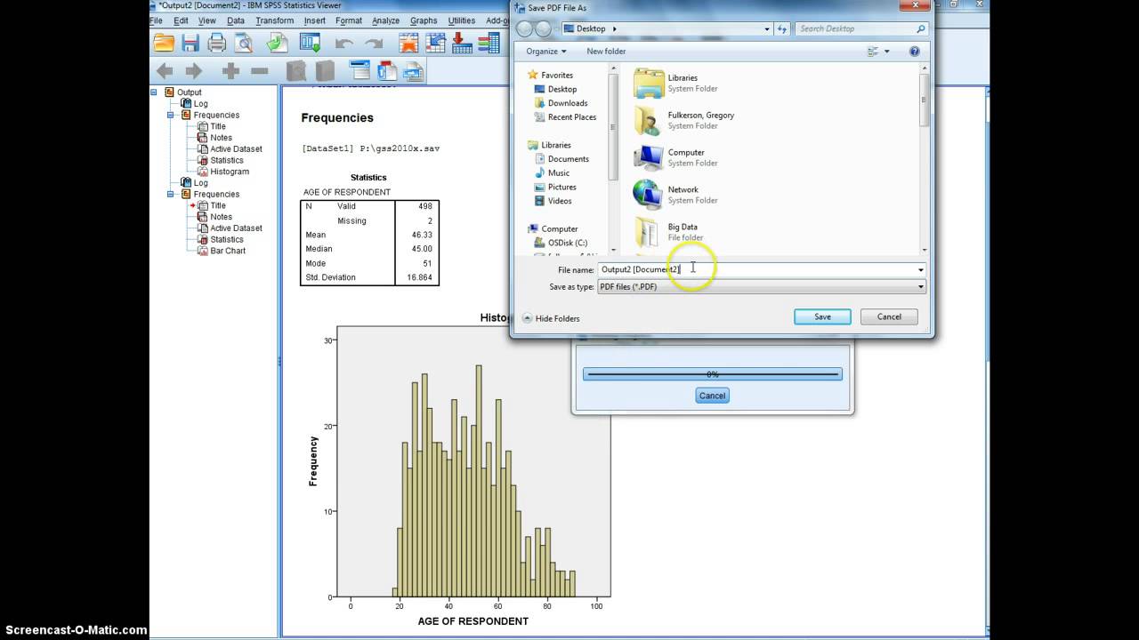 Tutorial: SPSS Output to PDF Document