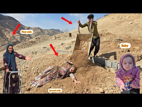 The husband's efforts to build a house for his family and the jealousy of the second wife