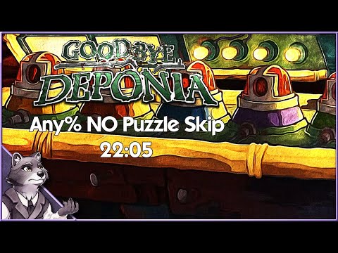 Goodbye Deponia - Speedrun - Any% No Puzzle Skip 22:05 [WR]