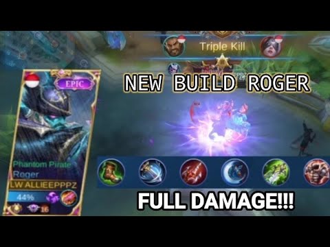 NEW BUILD ROGER "FULL DAMAGE!!!", LANGSUNG DAPET MANIAC 😱 | ROGER GAMEPLAY #1 | MLBB