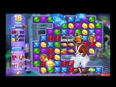 Wonka's World of Candy Level 686 NO BOOSTERS - A S GAMING ✔