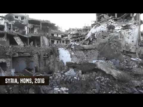 Aerial footage of apocalyptic destruction in Syria