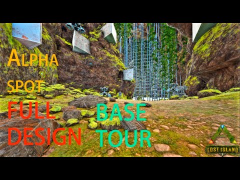 Lost Island Alpha Spot FULL DESIGN BASE TOUR (SHOOLA FALL CAVE)
