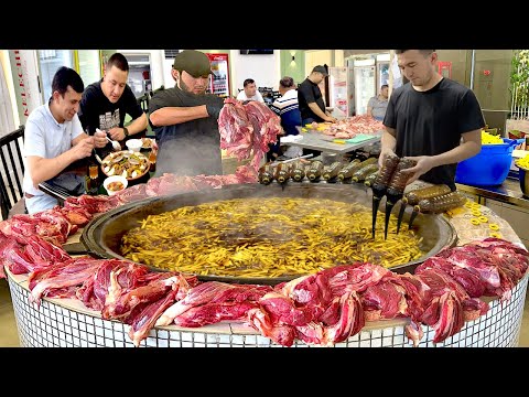 1000 KG GIANT SAMARKAND PILAF RECIPE | UZBEKISTAN MOST LOVED NATIONAL PILAF WITH GIANT SIZE MEAT