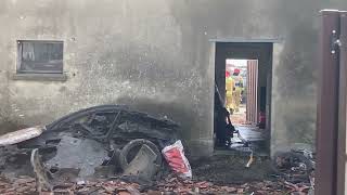 Wideo1: Po�ar magazynu w Lipnie