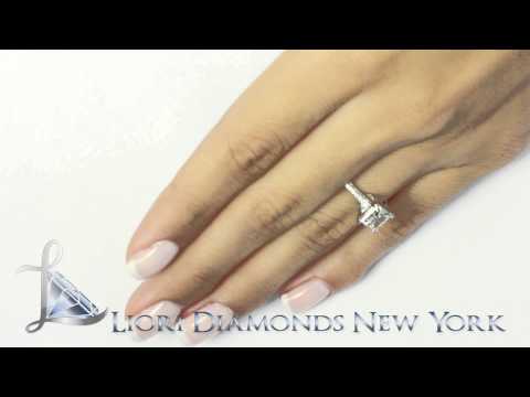 ER-SOLD-052 - 1.94 Carat H-VS2 Certified Princess Cut Diamond Engagement Ring 18k White Gold