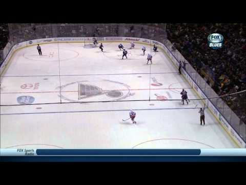 Boarding majors Christ Stewart, Matt Carkner NY Islanders vs St. Louis Blues 12/5/13 NHL Hockey.