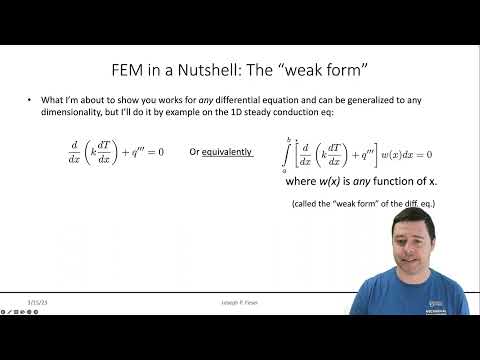 Intro to FEA 1: Weak Form