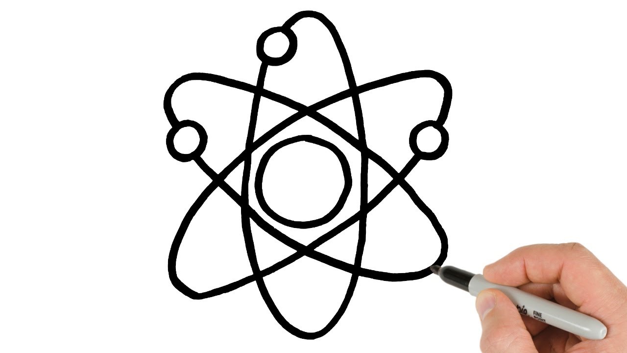 How to Draw an Atom | Science Symbol Drawing Tutorial