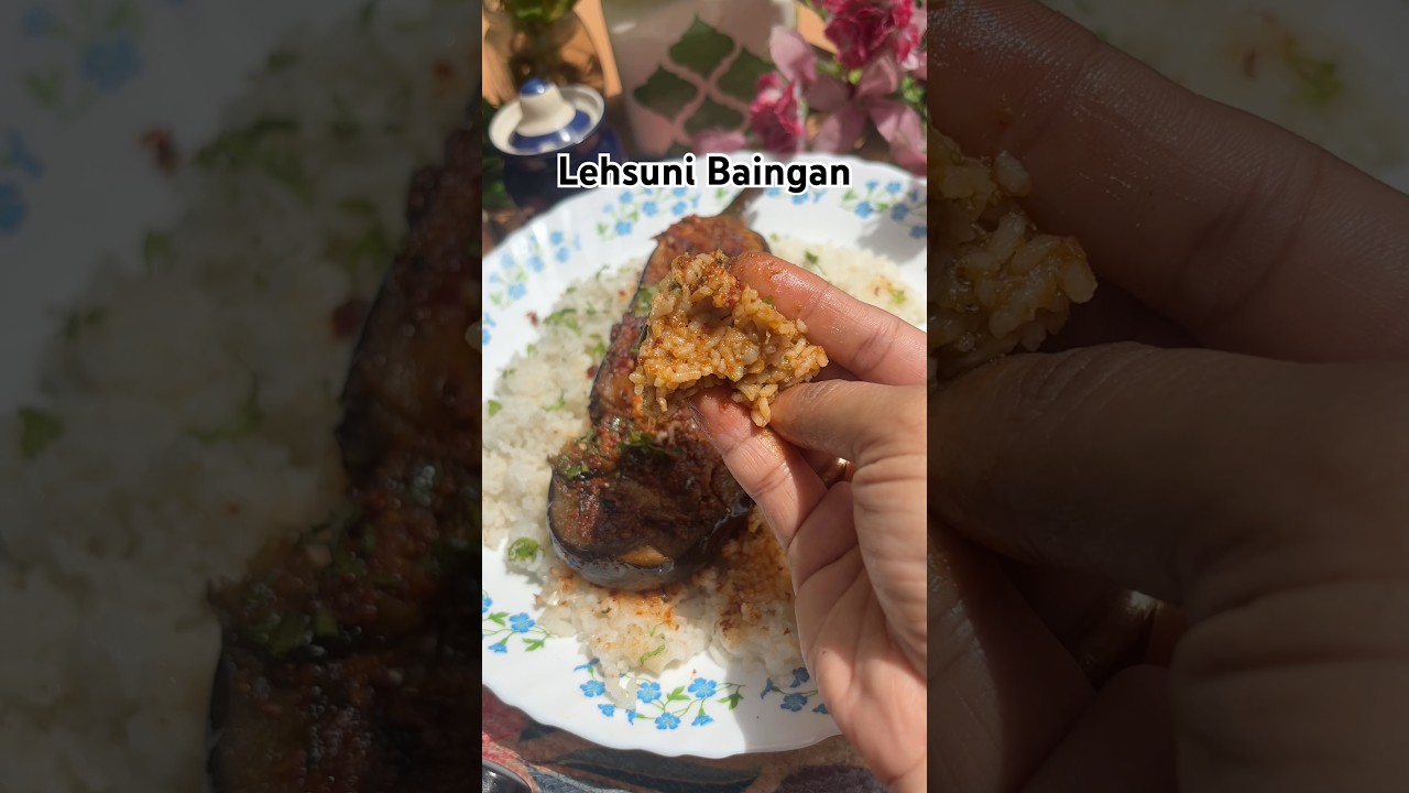 Lehsuni Baingan #reels #reelkarofeelkaro #recipe #cooking #easyrecipe #foodie #reelitfeelit #food