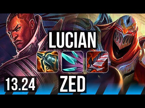 LUCIAN vs ZED (MID) | Rank 3 Lucian, 14/2/7, Dominating, Rank 17 | BR Challenger | 13.24