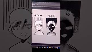 Manga Expressions: Same Face, Different Emotions🤯 #digitalart #art #digitaldrawing #drawing #shorts