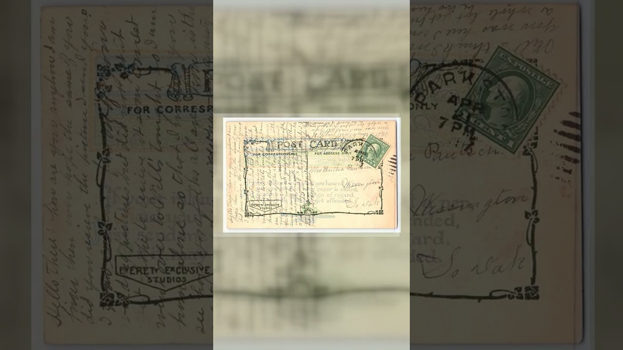 Everett Exclusive Studios, Divided Back Postcard, Poem Scene, 1910 Video