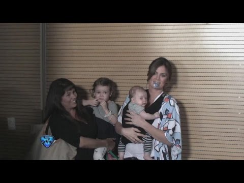 Paula Chaves visited Pedro Alfonso at Bailando with Olivia and Baltazar