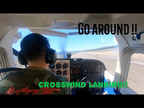 Cessna 172 crosswind landing!!